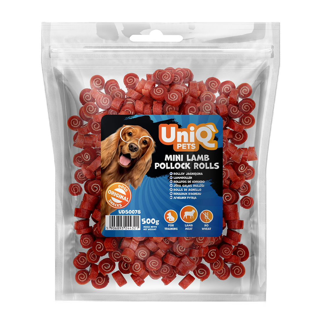 Hundesnack 500g Lammrollen