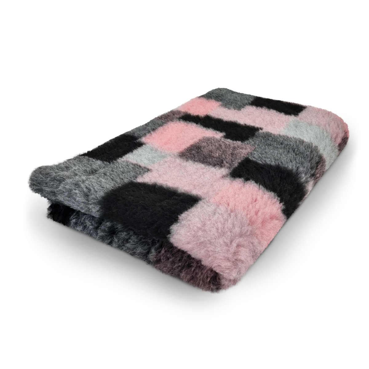 VETBED PATCHWORK - Lila schwarz weiss - GUMMI ANTI RUTSCH 150x100cm Kopie