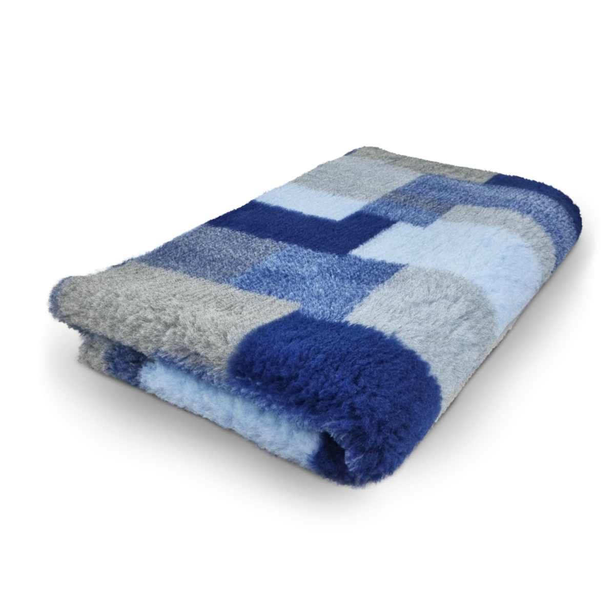 VETBED PATCHWORK - Hellblau - ANTIRUTSCH 150x100cm