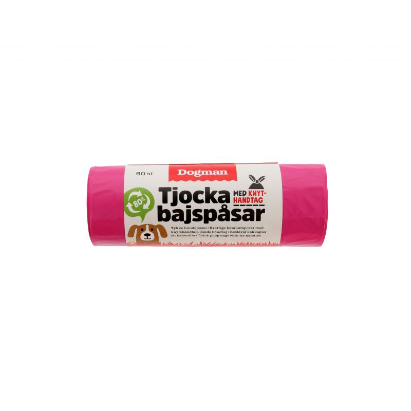 Dogman Kotbeutel mit Henkel 50St Pink