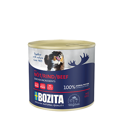 BOZITA MIT RIND PATÉ IN DER DOSE 625g