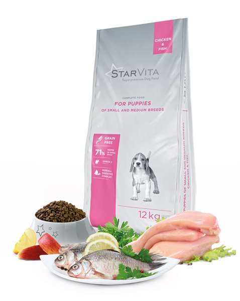 Puppy kleine und mittelgrosse Rassen (Huhn&Fisch) 12kg