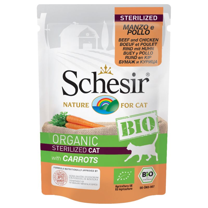 Shesir Sterilized Rind und Huhn mit Karotten 85g